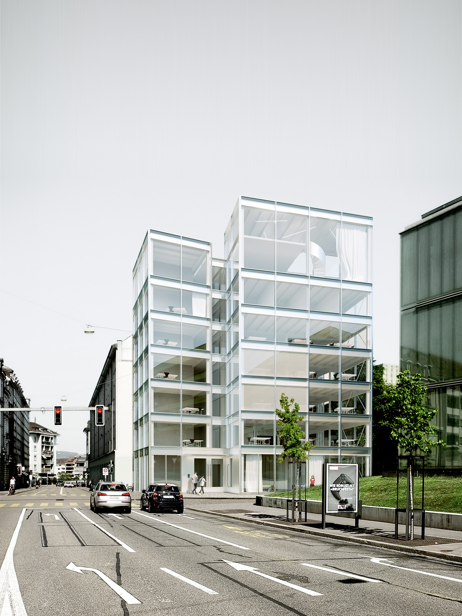 Lovis Architekt*innen Neubau Bürohaus BRCCH Basel